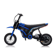 Load image into Gallery viewer, Kids Ride On 24V Electric Toy Motocross Motorcycle Dirt Bike-XXL Large, Speeds up to 14.29MPH,Dual Suspension, Blue
