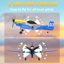 Load image into Gallery viewer, 3 Channel RC Plane P-51D Mustang, Remote Control Airplane Ready to Fly, 2.4GHz 6-axis Gyro Stabilizer, Easy to Fly for Kids &amp; Beginners
