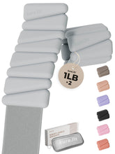 Load image into Gallery viewer, kure.fit Weighted Bangles | Adjustable Wrist and Ankle Weights for Women 1LB Each (Set of 2) Heather Gray

