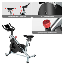 Load image into Gallery viewer, DeerRun Exercise Bike, Indoor Cycling Bike with Adjustable Magnetic Resistance-Silver
