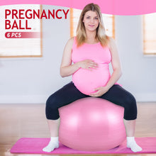 Load image into Gallery viewer, Hungdao 6 Pack 22 Inch Heavy Duty Exercise Balls Inflatable Pregnancy Yoga Pilates -(Pink)
