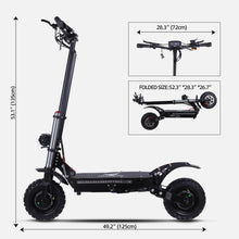 Load image into Gallery viewer, Adult Electric Scooter, High-Power Dual-Drive 6000W Motors Maximum Speed 50 mph, Range 60 Miles 11-inch tubeless Off-Highway Tires
