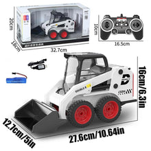 Load image into Gallery viewer, RC Skid Steer Loader 1/14 11 Channel Remote Control Bulldozer Crawler with Lights Sound 2.4G Full Function RC Front Loader Tractor Excavator
