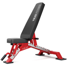 Load image into Gallery viewer, YOLEO Commercial Adjustable Weight Bench 2315LB ASTM Certified – 80% Pre-Assembled Heavy Duty Workout Bench for Home Gym, Decline/Flat/Incline Bench Press, 2.4" Thick Pad &amp; 2 Wheels
