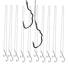 Load image into Gallery viewer, Pre-Tied Double Hook Fishing Rigs for Small Fish Trout Hooks, 100 Sets (200 fishHooks), Saltwater Freshwater Snelled Hooks Kit, Ready-to-Fish Tackle Lorumox snelled Fishing Hooks
