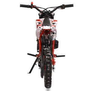 49cc Kids Dirt Bike - 2-Stroke Mini Motorcycle with Disc Brakes, Shock Absorption, Soft Seat Cushion and Off-Road Tires