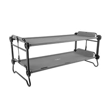 Load image into Gallery viewer, Disc-O-Bed XL Outdoor Modular 2 Person Double Camping Cot Portable Bed with 2 Height Options for Adults, Sleep Solution for Tents, Grey
