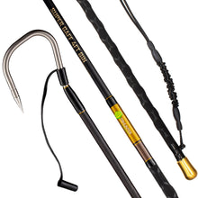 Load image into Gallery viewer, TRHUNTER Carbon Fiber Fishing Gaff Saltwater Fish Gaff with S316 Stainless Steel Fishing Hook (Black Gaff - 4'8'' - 3'' Hook)
