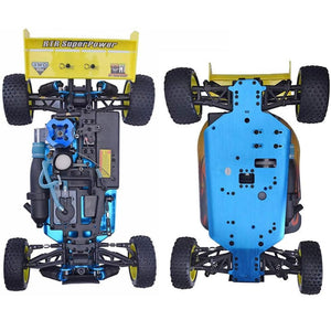 1/10 Nitro RC Car for Adult 75CC Oil-Powered Two Speed RC Crawler Truck, 4WD Off Road Buggy Nitro Gas Power Remote Control Car Hobby