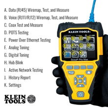 Load image into Gallery viewer, Klein Tools VDV501-770 Cable Tester Set, Scout Pro Max Ethernet, Coax/Video, Phone, (RJ11/RJ12/RJ45) F-Connector Cables, Test-n-Map Remotes
