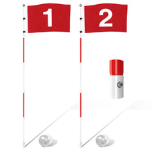 Load image into Gallery viewer, KINGTOP 6 ft Metal Golf Flagsticks, Spring-Lock Joints, 2 Pack
