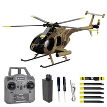 Load image into Gallery viewer, Remote Control Helicopter, 1:28 Scale MD500 Defender, 2.4G 6CH RTF RC Helicopter with Brushless Motor Single Blade

