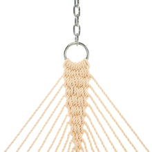 Load image into Gallery viewer, Original Pawleys Island Deluxe Oatmeal DuraCord Rope Hammock – 13 ft. x 60 in., 2-Person, 450 lb Capacity, Oak Spreader Bar, Zinc-Plated Hardware, Handcrafted in the USA
