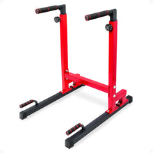 Load image into Gallery viewer, BalanceFrom Multi-Function Dip Stand Dip Station - Red
