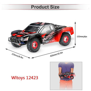 1:12 Scale Remote Control Car,4WD Top Speed 50 Km/h Electric Toy Off Road 2.4GHz RC Monster Vehicle Truck Crawler
