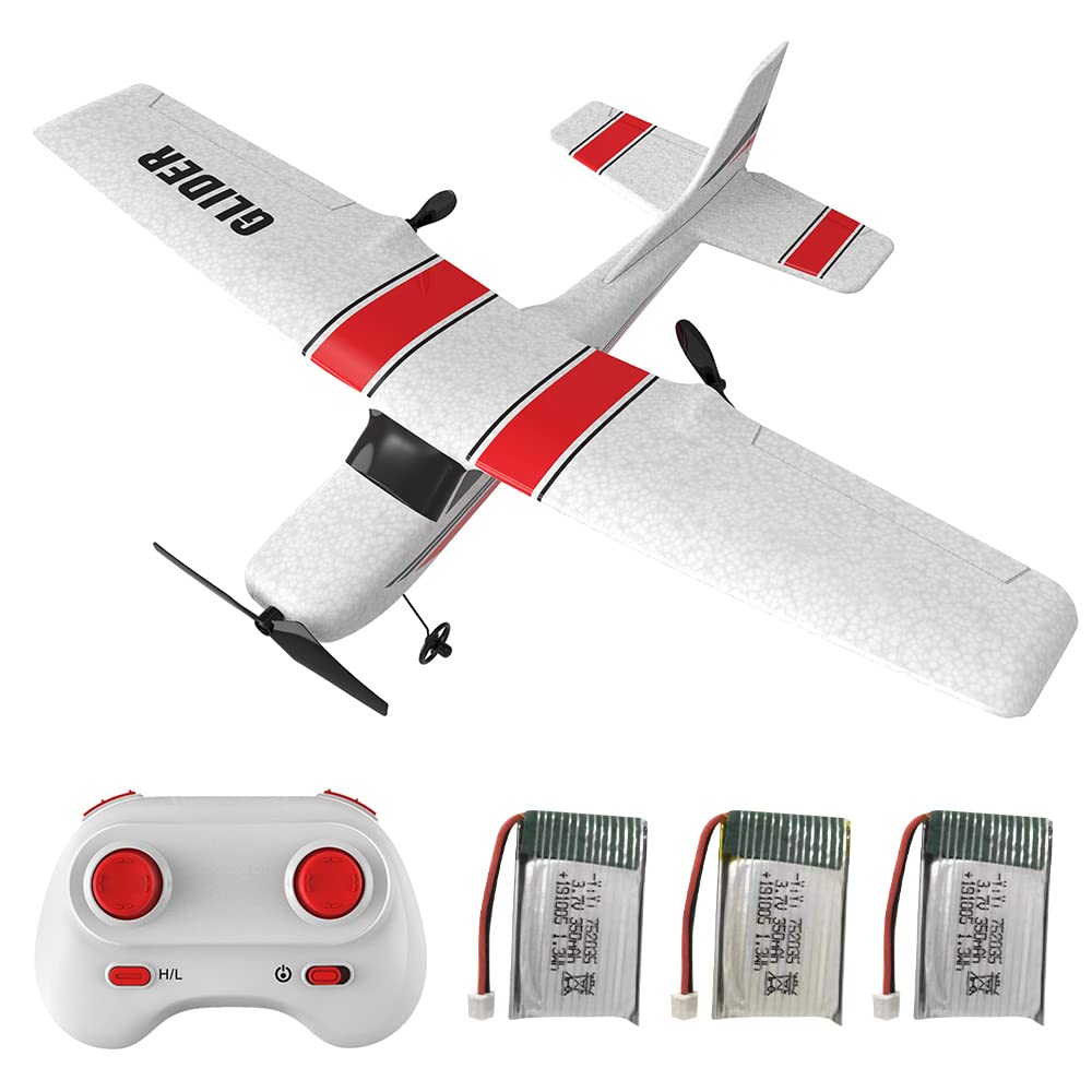 RC Airplane, 2 Channel RC Plane, 2.4GHz Remote Control Airplane, EPP Foam RC Glider, Easy to Fly RC Aircraft