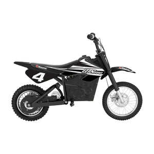 Dirt Rocket Off-Road Motocross Bike–36V Electric Ride-On, Up to 17 mph, Front & Rear Suspension, Hand-Operated Dual Brakes