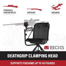Load image into Gallery viewer, BOG DeathGrip 360 Chair with Lightweight Aluminum Construction, 4 Extendable Legs, DeathGrip Universal Gun Rest, 360 Adjustable Pivoting Seat, and Hands-Free Use During Hunting, Shooting, and Outdoors
