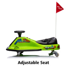 Load image into Gallery viewer, 24V Electric Drifting Go Kart, High/Low Speed Switch and Simplified Drifting System, Electric Go-Kart for Ages 3+ (Green)
