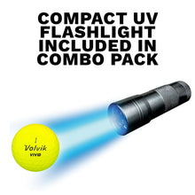 Load image into Gallery viewer, Volvik Vivid Twilight Glow in the Dark Golf Balls (Flashlight Combo Pack, Yellow)

