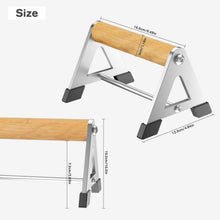 Load image into Gallery viewer, Push Up Stand, Wood Pushup Handles for Strength Training, Heavy-duty Stainless Steel Push Up Bars Gym Exercise Equipment, Hold Up to 500lbs, 1 Pair White
