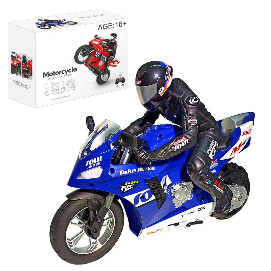 RC Electric Motorcycle, 1/6 Scale 2.4GHz RC Dual-Motor Two-Wheel Self-Balancing Motorcycle Model