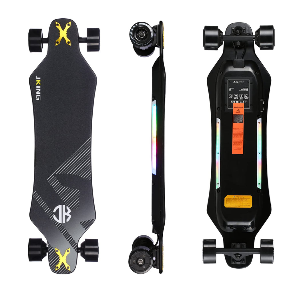 Electric Skateboard Electric Longboard with Remote Control Electric Skateboard,900W Hub-Motor,26 MPH Top Speed，21.8 Miles Range