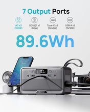 Load image into Gallery viewer, Daran Portable Power Station 89.6Wh LiFePO4 Battery 100W(200W Peak) Solar Power Bank, Portable Charger Small Generator with AC Outlets &amp; PD Fast Charging for Home/Laptop/Camping(Solar Panel Optional)
