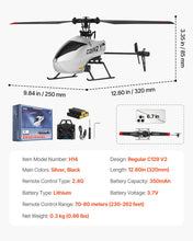 Load image into Gallery viewer, RC Helicopter, 2.4GHz Single Propeller Remote Control Helicopter with Gyro, 4-Channel RC Airplane for Beginner, 39 Min Flight Time
