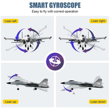 Load image into Gallery viewer, QuirkyGlee Rc Plane F-22, Stealth Raptor Remote Control Aircraft Jet, 3 Channel Stunt Fighter with 3 Modes
