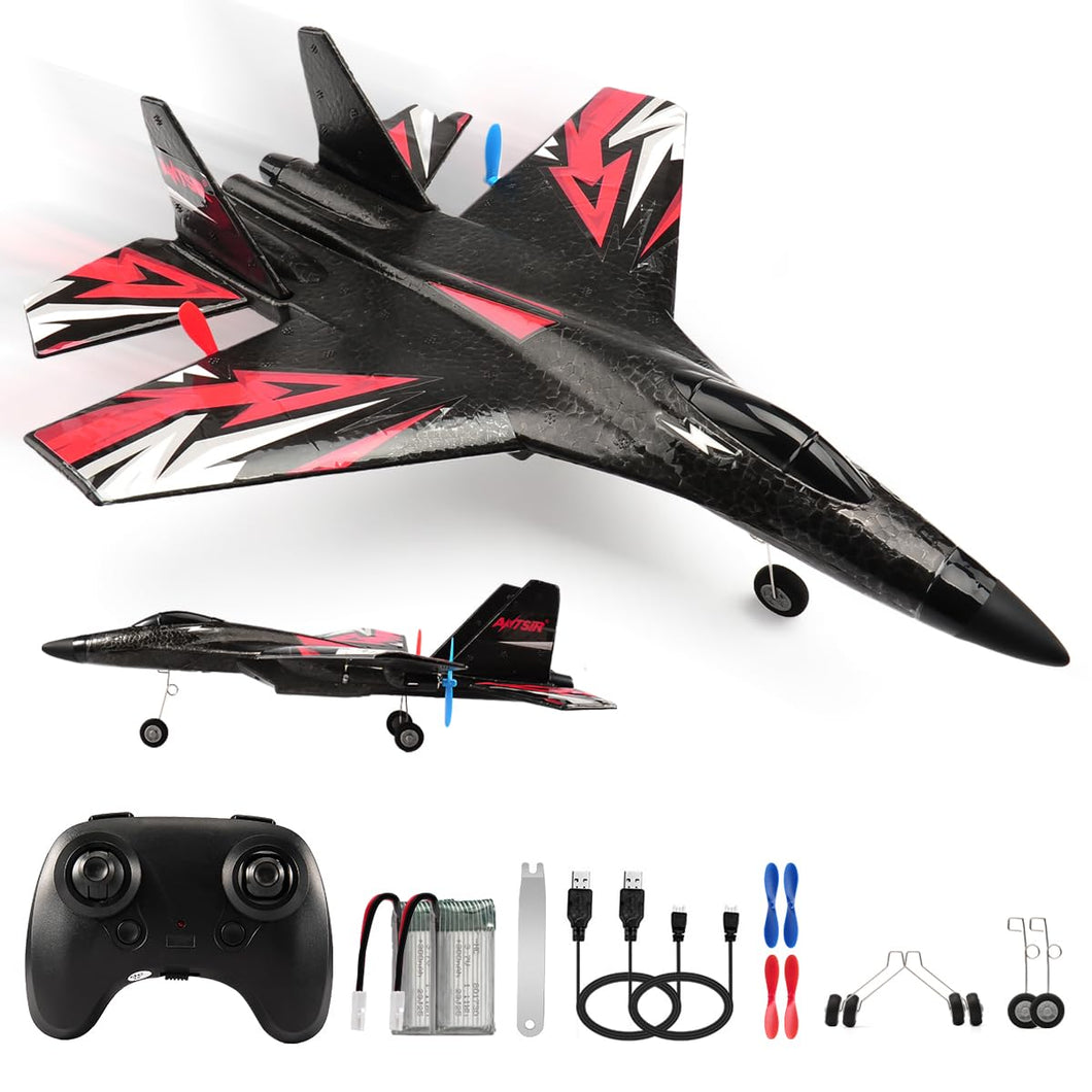 New Upgrade SU27 RC Airplane, Remote Control Fighter Toys, 2.4GHz 6-axis Gyro Stabilizer RTF Glider Aircraft Plane