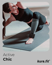 Load image into Gallery viewer, kure.fit Pilates Weight | Wrist &amp; Ankle Weights for Women 1LB Set of 2- Black
