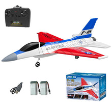 Load image into Gallery viewer, Remote Control Airplane RC Plane F16 Falcon Fighter Jet with LED Lights - 2 Channel Battery Powered with 2 Batteries
