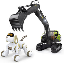 Load image into Gallery viewer, Remote Control Robot Dog and 1661 Remote Control Excavator
