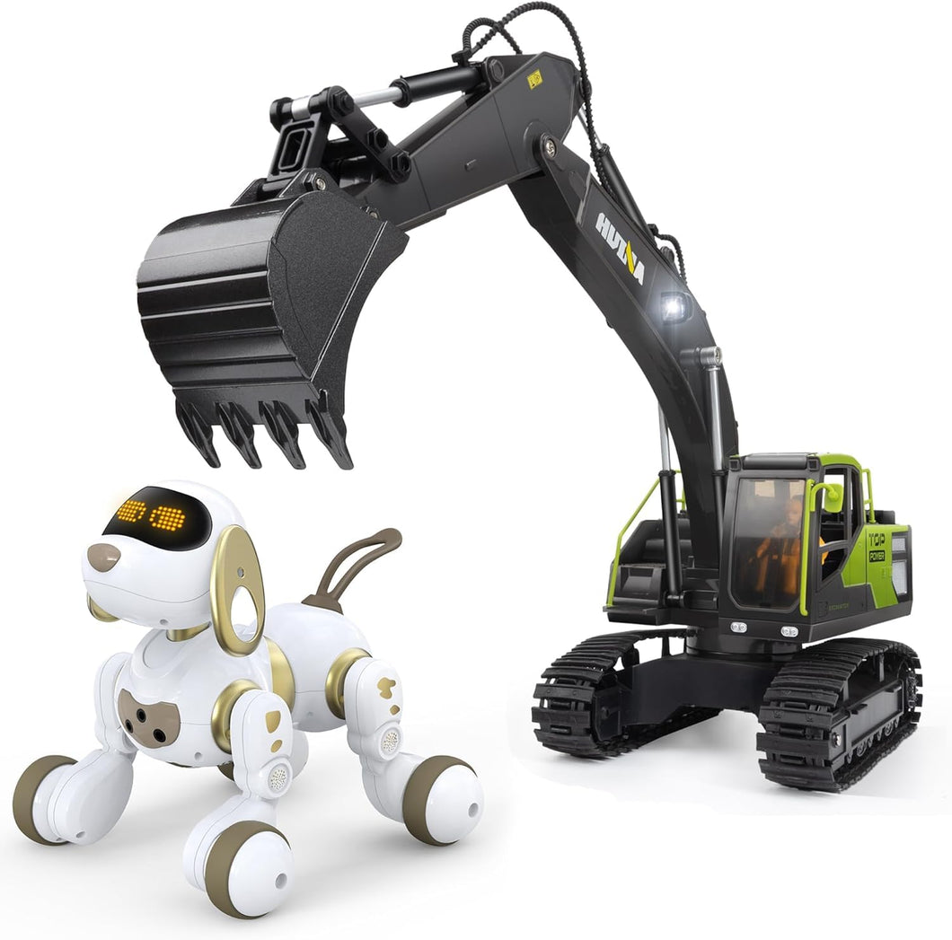 Remote Control Robot Dog and 1661 Remote Control Excavator