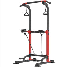 Load image into Gallery viewer, Trlakepreble Power Tower Pull Up Bar,Height Adjustable Multi-functional Home Strength Training Gym
