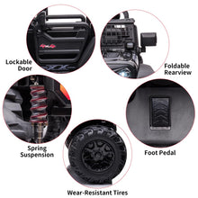 Load image into Gallery viewer, 2 Seaters Kids Ride On Truck with Remote Control, 24V 9Ah 20&quot; Large Seat + 15.5&quot; Large Wheels, Electric Riding Car, Black
