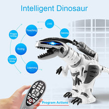 Load image into Gallery viewer, RC Interactive Dinosaur Robot - Programmable T-rex Toy with Fight Mode, Walking, Singing, Dancing, Shooting - Gift for 3-10 Year Olds
