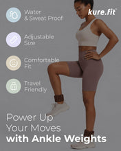 Load image into Gallery viewer, kure.fit Weighted Bangles | Adjustable Wrist and Ankle Weights for Women 2LB Each (Set of 2)Cocoa
