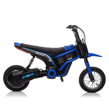 Load image into Gallery viewer, Kids Ride On 24V Electric Toy Motocross Motorcycle Dirt Bike-XXL Large, Speeds up to 14.29MPH,Dual Suspension, Blue
