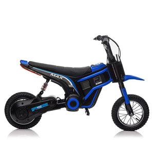 Kids Ride On 24V Electric Toy Motocross Motorcycle Dirt Bike-XXL Large, Speeds up to 14.29MPH,Dual Suspension, Blue