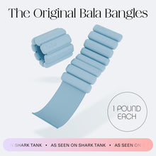 Load image into Gallery viewer, Bala Bangles Wrist &amp; Ankle Weights for Women &amp; Men - 1 lb Adjustable Weighted Bands -  Sea
