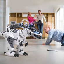 Load image into Gallery viewer, RC Interactive Dinosaur Robot - Programmable T-rex Toy with Fight Mode, Walking, Singing, Dancing, Shooting - Gift for 3-10 Year Olds
