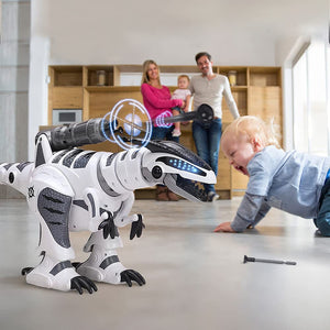 RC Interactive Dinosaur Robot - Programmable T-rex Toy with Fight Mode, Walking, Singing, Dancing, Shooting - Gift for 3-10 Year Olds