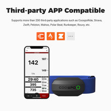 Load image into Gallery viewer, COOSPO Bluetooth Heart Rate Monitor Chest Strap H808S, ANT+ BLE HR Monitor Chest, HRM IP67 Waterproof -Black Blue
