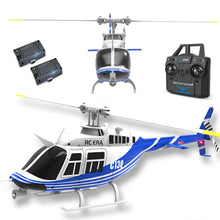 Load image into Gallery viewer, Remote Controlled Helicopter Aircraft Plane Drone RC Heli Single Rotor No Ailerons 6CH 6-Axis Gyroscope Altitude Hovering (Blue ）
