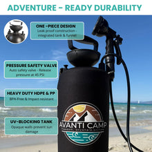 Load image into Gallery viewer, AVANTI CAMP Portable Camping Shower Padded Strap Neoprene Sleeve 2.1 Gal 8L

