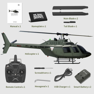 Simulated RC Helicopter - 27:1 Scale Model Collectable Remote Control Helicopter with Auto-Hover for Adults, Beginners