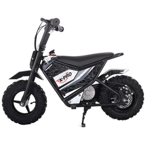 X-PRO XP250E 250W 24V Electric Dirt Bike with Chain Drive! 6.5" Wheels! Rear Disc Brakes! (Black)