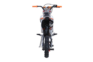 125CC Dirt Bike (A10) 4-Stroke Electric Start Manual 4-Speed, 4.5L Fuel Tank, 14"/12" Tires for Youth Adults (Orange)